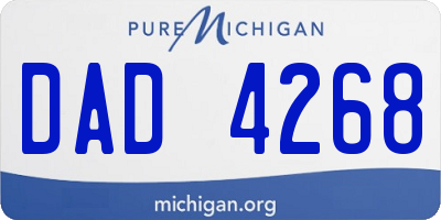 MI license plate DAD4268