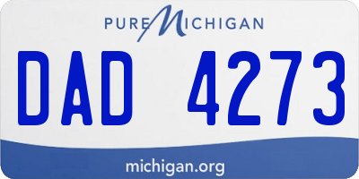 MI license plate DAD4273