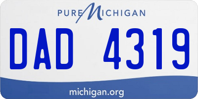 MI license plate DAD4319
