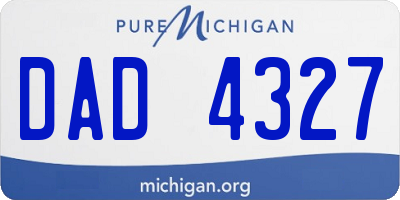 MI license plate DAD4327