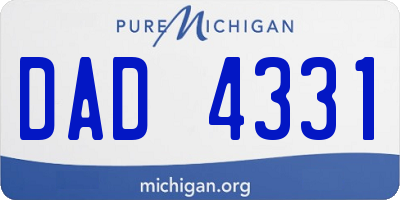 MI license plate DAD4331