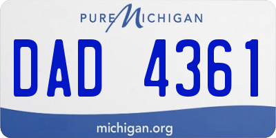 MI license plate DAD4361