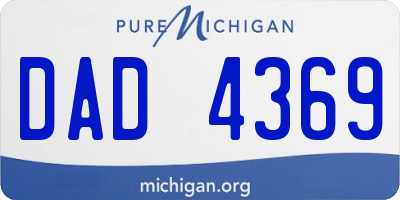 MI license plate DAD4369