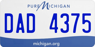 MI license plate DAD4375