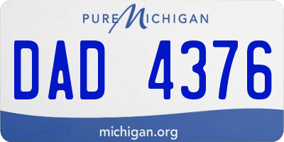 MI license plate DAD4376