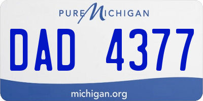 MI license plate DAD4377