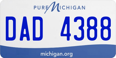 MI license plate DAD4388