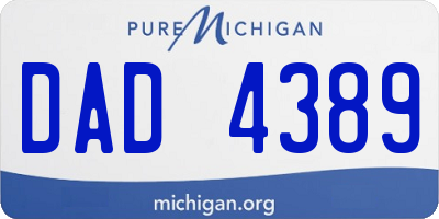 MI license plate DAD4389
