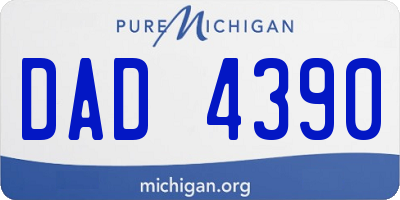 MI license plate DAD4390