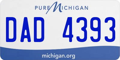 MI license plate DAD4393