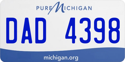 MI license plate DAD4398