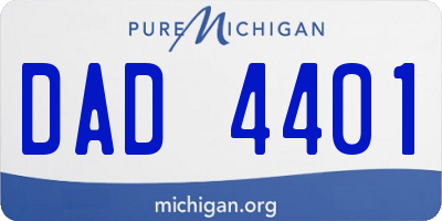 MI license plate DAD4401