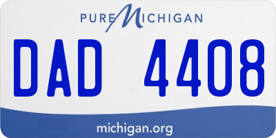 MI license plate DAD4408