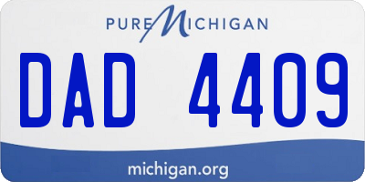 MI license plate DAD4409