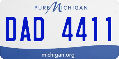 MI license plate DAD4411