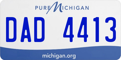 MI license plate DAD4413