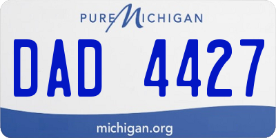 MI license plate DAD4427