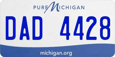 MI license plate DAD4428