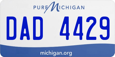 MI license plate DAD4429