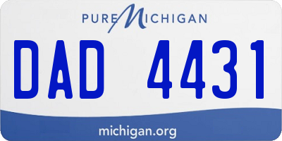MI license plate DAD4431