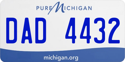 MI license plate DAD4432