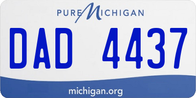 MI license plate DAD4437