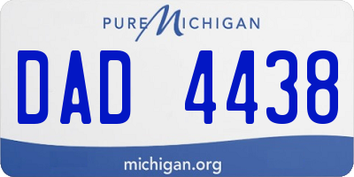 MI license plate DAD4438