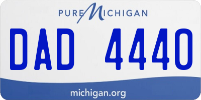 MI license plate DAD4440