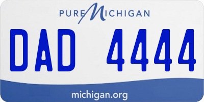 MI license plate DAD4444