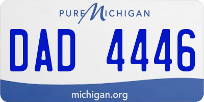 MI license plate DAD4446