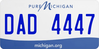 MI license plate DAD4447