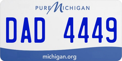 MI license plate DAD4449