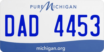 MI license plate DAD4453