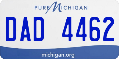 MI license plate DAD4462
