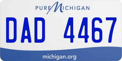 MI license plate DAD4467