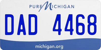 MI license plate DAD4468