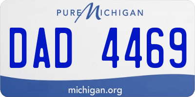 MI license plate DAD4469
