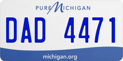 MI license plate DAD4471