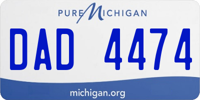 MI license plate DAD4474