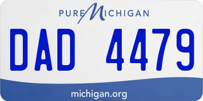 MI license plate DAD4479