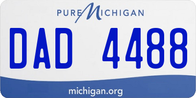 MI license plate DAD4488