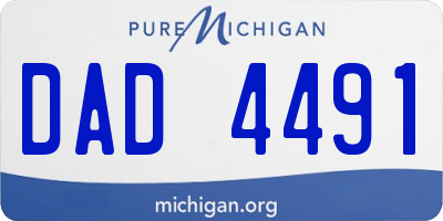 MI license plate DAD4491