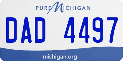 MI license plate DAD4497