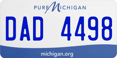 MI license plate DAD4498