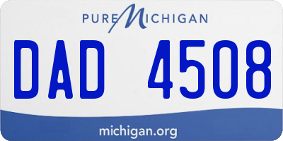 MI license plate DAD4508