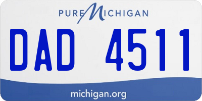 MI license plate DAD4511