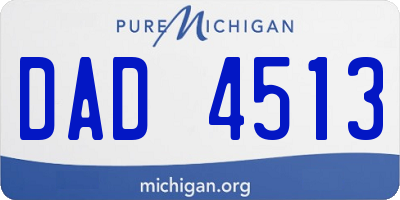 MI license plate DAD4513