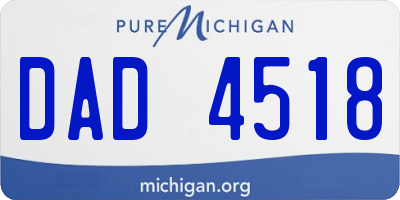 MI license plate DAD4518