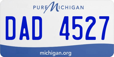 MI license plate DAD4527