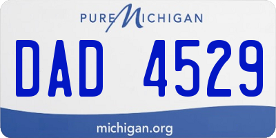 MI license plate DAD4529